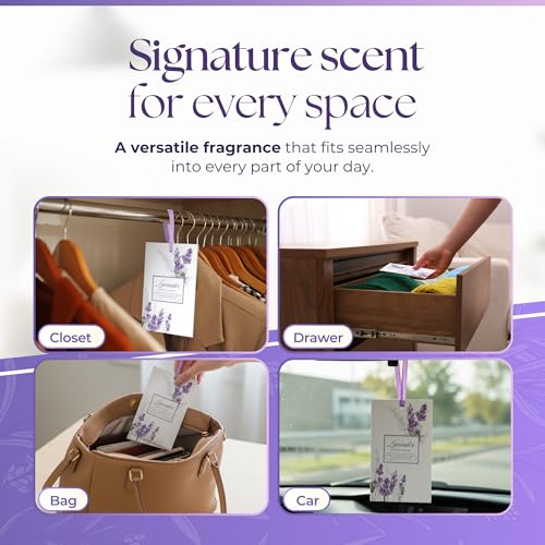 15-Pack Lavender Scented Sachets for Drawers and Closets