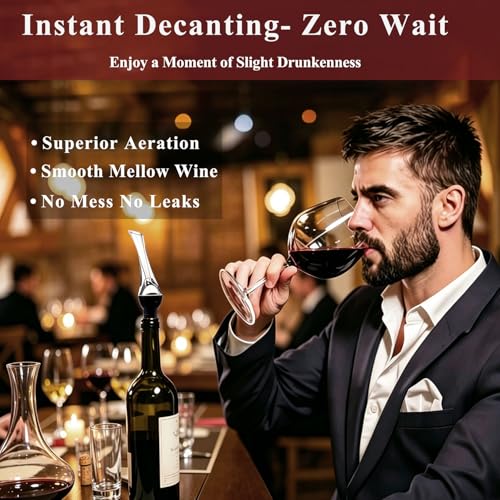 Pafusen Black Wine Aerator Pourer 1 Pack - Easy, Mess-Free Wine Enhancer Gift