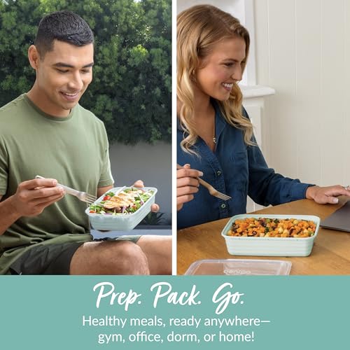 Bentgo Prep Meal Prep Containers with Lids, 20-Piece Set, 4-Cup Mint