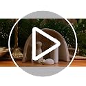 4-Piece Porcelain Nativity Scene Set - Modern Ceramic Christmas Table Decor