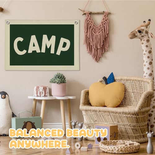 Camping Canvas Wall Banner - Motivational Decor for Classroom or Nursery