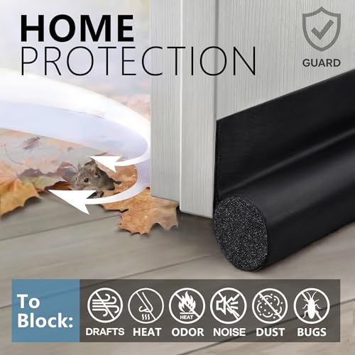 Under Door Draft Stopper 36 Inch - Soundproof Door Sweep & Seal Strip