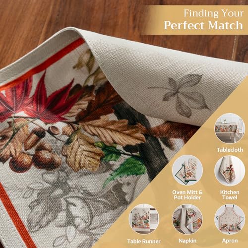 Maison d'Hermine Recolte Set of 4 13x19-Inch Cotton Placemats - European Watercolor Design