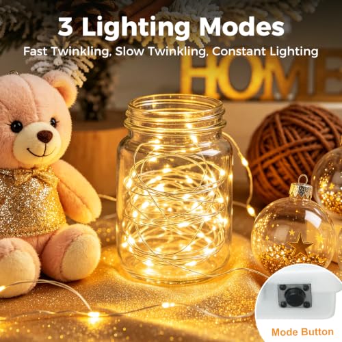 Warm White 30 Pack Battery Operated Fairy String Lights with 3 Modes - Btfarm