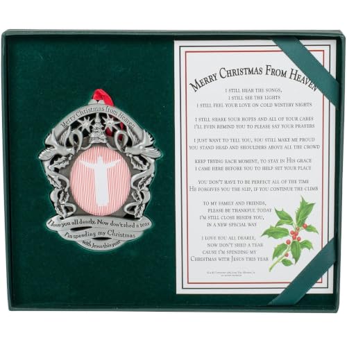 Remembrance Photo Ornament with Memorial Poem Bookmark in Keepsake Gift Box