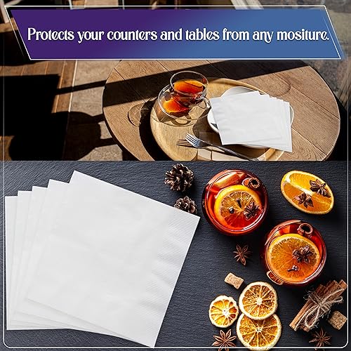 Perfect Stix 1-Ply White Cocktail Napkins - Pack of 500 for Beverages