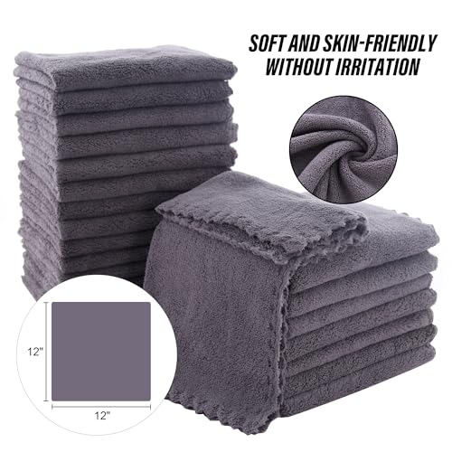 MOONQUEEN Ultra Soft Premium Washcloths Set - 12 x inches 24 Pack