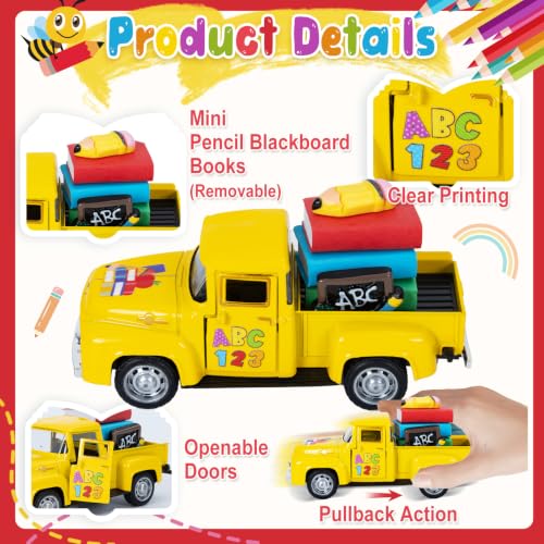5-Inch Coastal Beach Theme Mini Truck Decor with Seashell Accessories