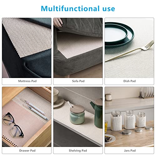 Non-Slip Rug Pad 2x3 Feet - Extra Thick Anti-Skid Carpet Gripper for Floors