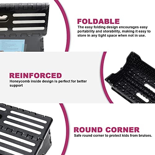 5-Inch Folding Step Stool - Portable Non-Slip Stool for Kitchen & Bath