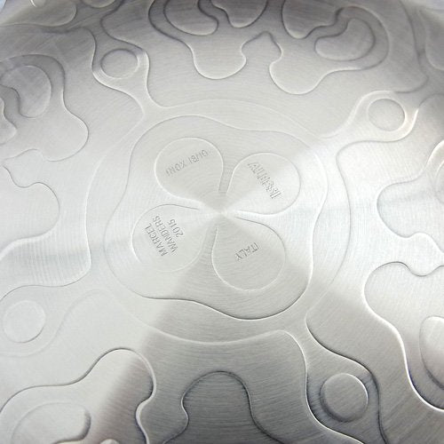 Alessi MW21/100 "Dressed" Glass Jar Hermetic Lid in 18/10 Stainless Steel Mirror Polished With Relief Decoration, Silver