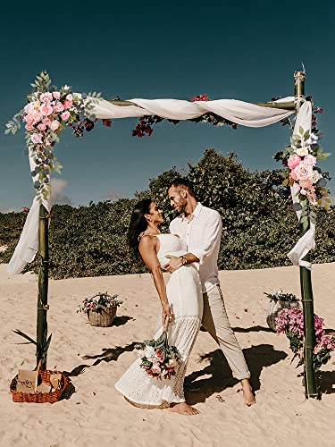 Artificial Wedding Arch Flower Swag Set - Silk Peony Eucalyptus Garland