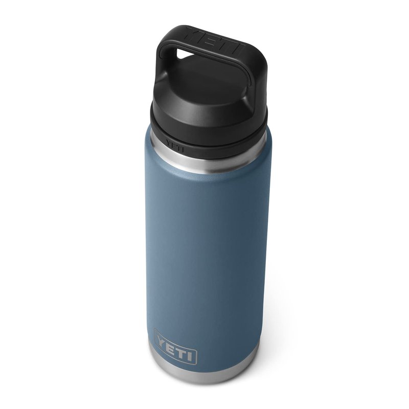 YETI Rambler 26 oz Bottle, Leakproof, Vacuum Insulated, Stainless Steel with Chug Cap, Nordic Blue