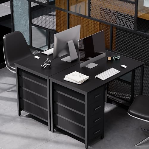 32-Inch Small Computer Desk with 4 Drawers, Modern Home Office Writing Desk