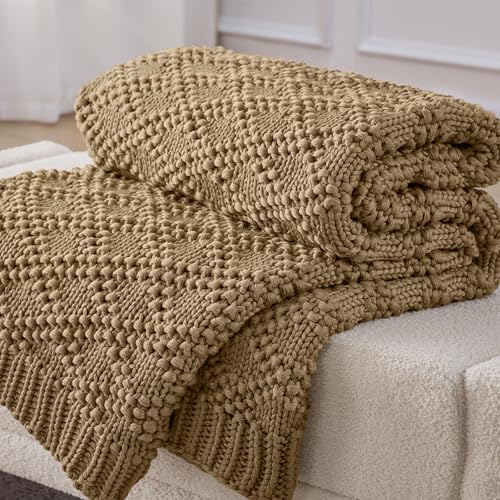 Chunky Knit Weighted Blanket 60''x80'' 20lbs - Breathable & Stylish