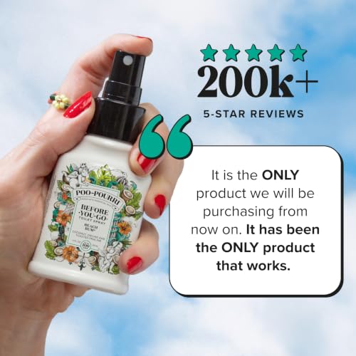 Poo-Pourri Before-You-Go Toilet Spray Beach Bum 2 Fl Oz - Tropical Coconut Scent, Travel Size