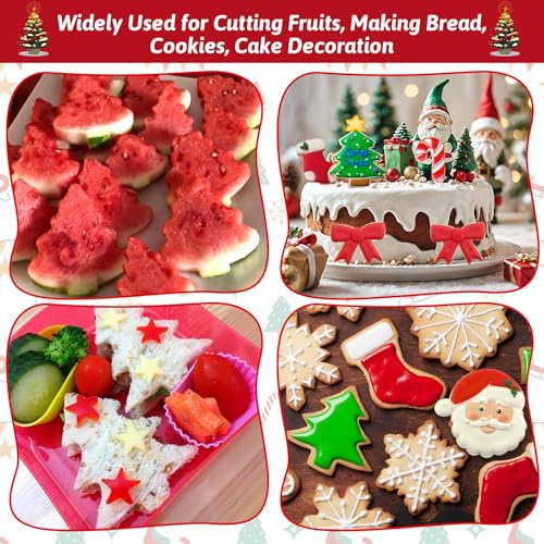 Qinzave 22pc Christmas Cookie Cutters Set – Stainless Steel Gingerbread & Holiday Shapes