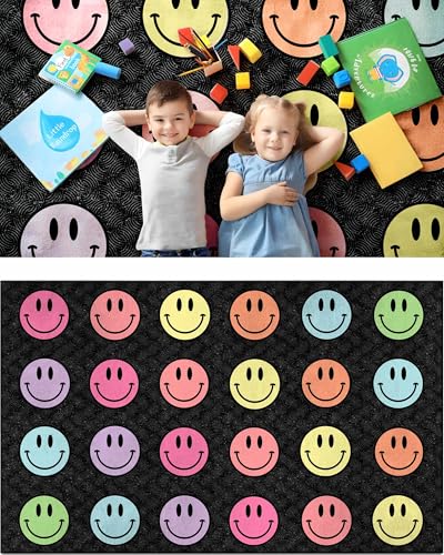 Large Classroom Rug 8x10 ft - Durable Washable Carpet for Kids Playroom