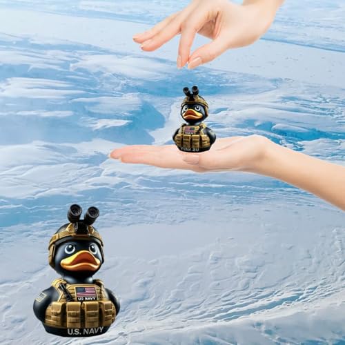 Military Veteran Tribute Duck Resin Figurine for Jeep Decor and Gifts