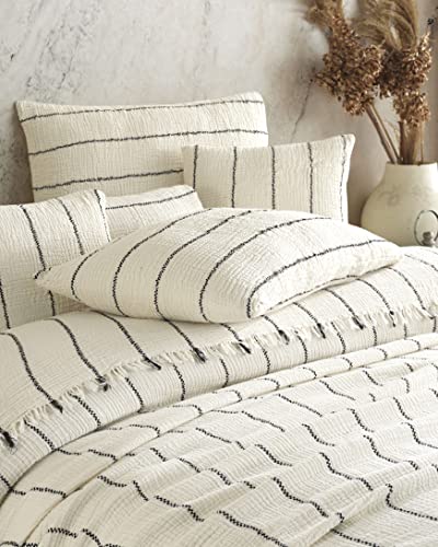 Oversized 100% Organic Cotton 4-Layer Muslin Bedspread - Natural Ivory