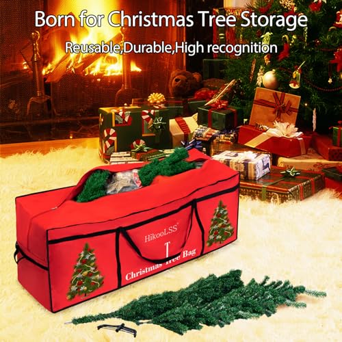 Extra Large Christmas Tree Storage Bag for 12 Ft Trees Red Oxford