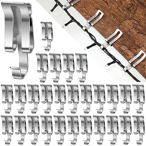 200 Pcs Metal Gutter Hooks for Outdoor String Lights & Holiday Decor