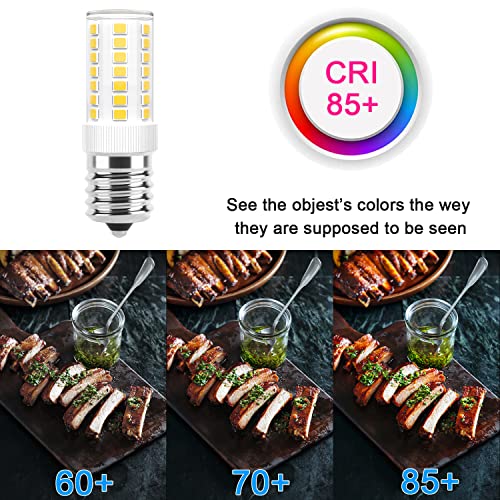 E17 LED Microwave Light Bulb, 5W Dimmable T7 Appliance Bulb, 2 Pack
