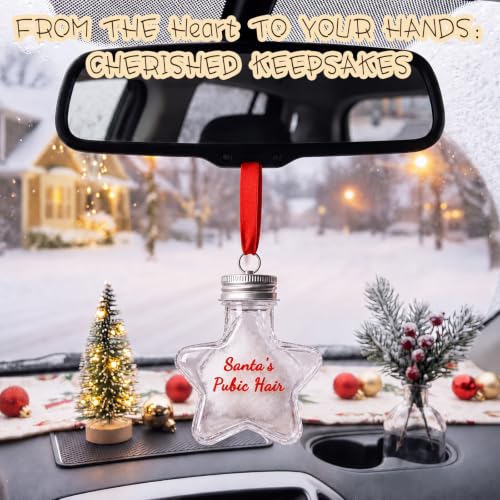 Funny Naughty Christmas Ornaments Set - Adults Holiday Decor, Humorous Gifts