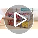 Clear Stackable Storage Drawers 4 Pack Large Pull-Out Bins