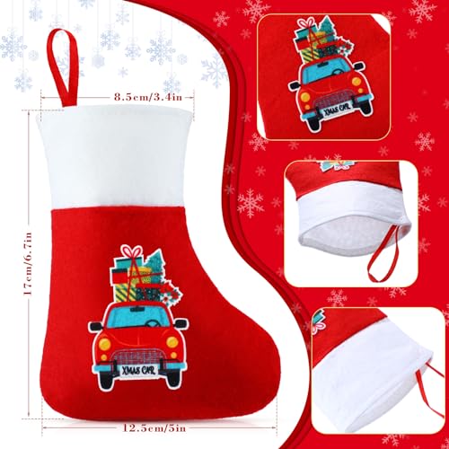 Mini Christmas Stockings Bulk Pack, 6.7 Inch Holiday Tree Decorations