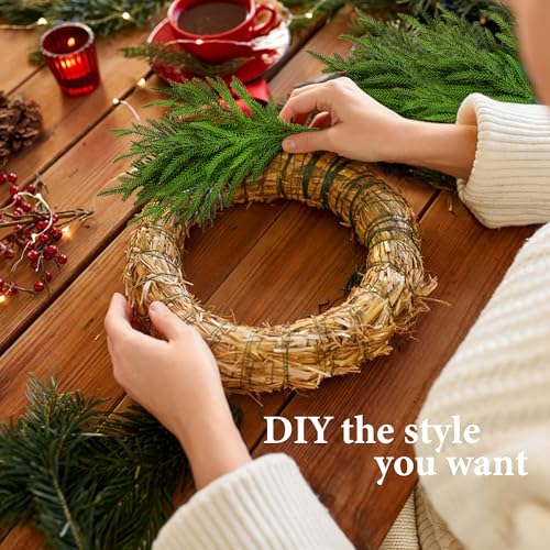 Norfolk Pine Branches 19in, 10 Pcs - Artificial Xmas Pine Needles | PURPLE STAR 1N