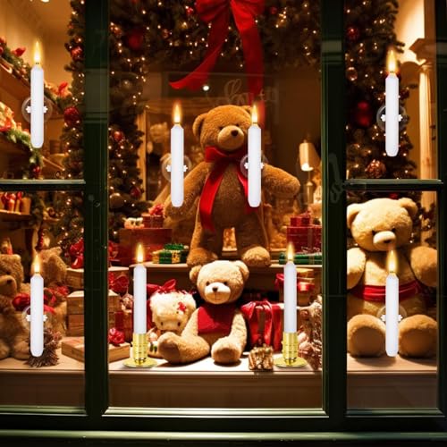 Verdenu 20 Pack Window Candles Battery Operated with Timer – 2 Remotes Included