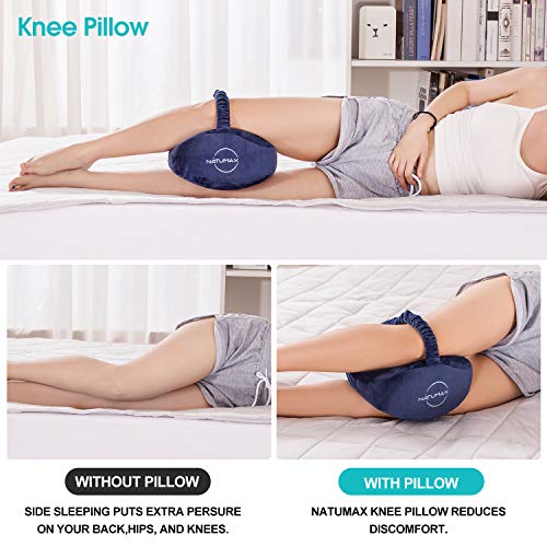 Memory Foam Knee Pillow for Side Sleepers - Pain Relief & Comfort