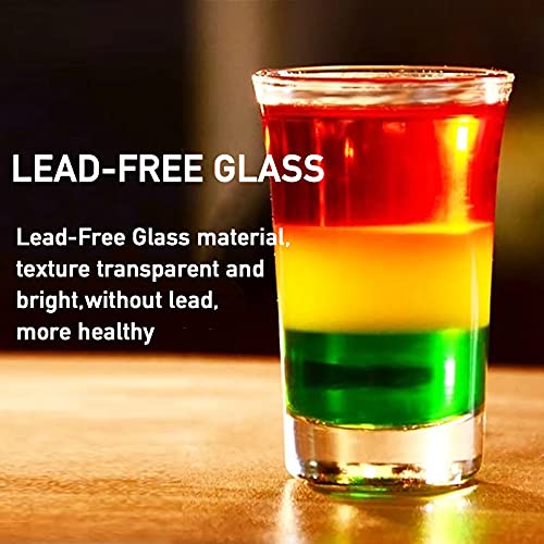 Aoeoe 40 Pack Heavy Base Shot Glasses 1.5oz Whiskey Tequila Vodka Set