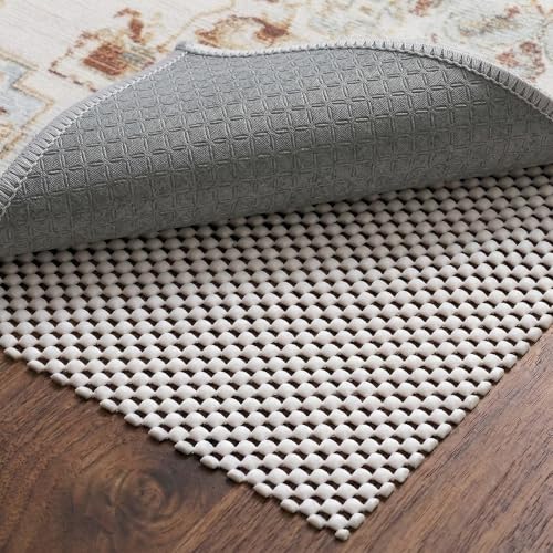 Non-Slip Rug Pad 6x9 Ft - Anti-Slip PVC Carpet Gripper for Hardwood Floors