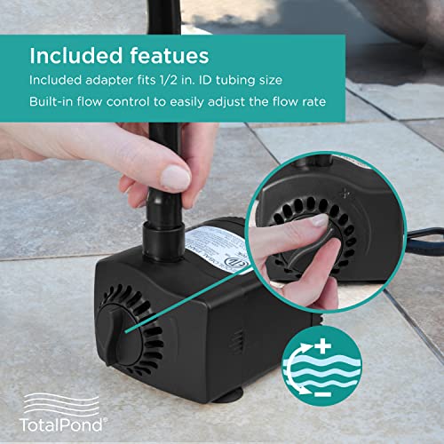 400 GPH Fountain Pump with LED Light and Low Water Auto Shut-Off