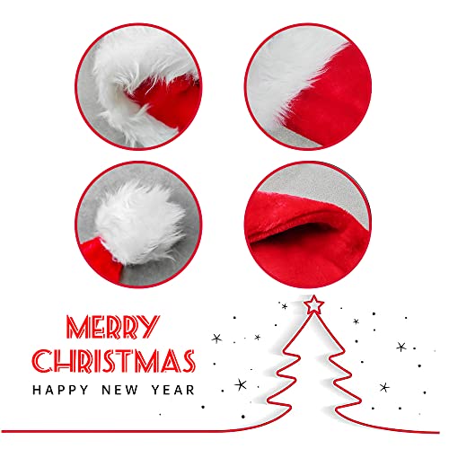 KetQue Santa Hats Adults & Kids 2-Pack LED Christmas Hats with Lights (Variation: Santa Hats Adult)