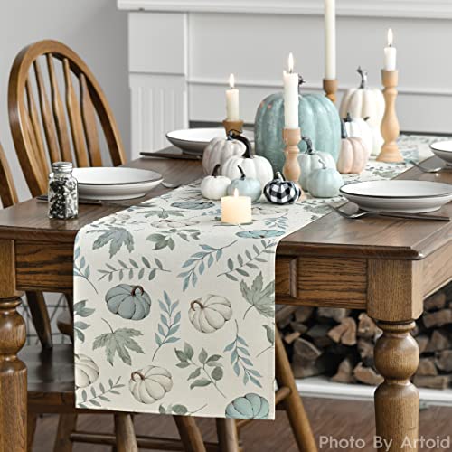 Artoid Mode 13 x 72 Inch Blue Fall Table Runner - 210 GSM Polyester Home Decor