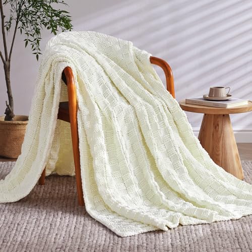 Knitted Weighted Blanket 48"x72" - 12lbs No Beads, Cooling Comfort
