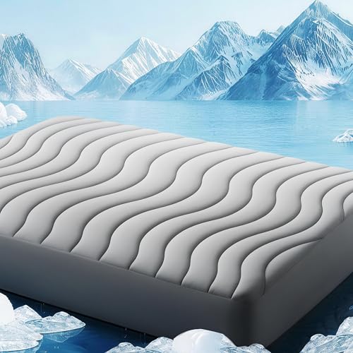 Cooling Mattress Pad Queen Size | Ultra Soft Breathable Protector