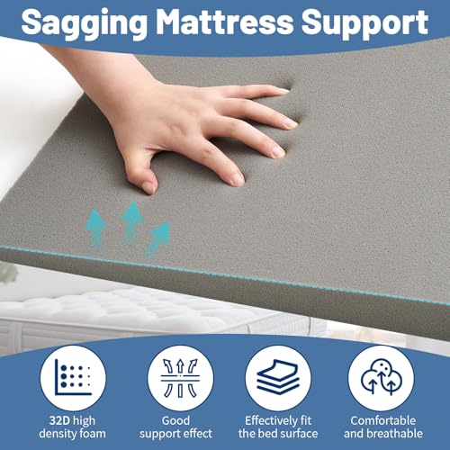 High-Density Foam Mattress Sagging Corrector Pad, 47x25 Inch Bed Support