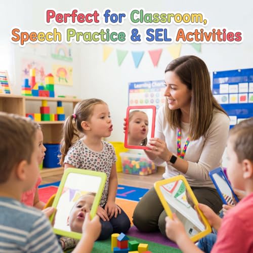 10-Pack 6x4 Inch Shatterproof Acrylic Mirrors for Kids and Classrooms