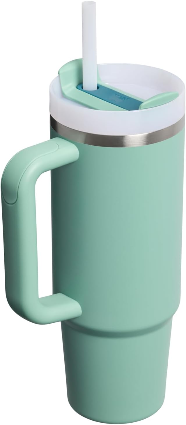 STANLEY Quencher H2.0 Tumbler - 30 oz Insulated Stainless Steel Cup with Handle & Straw | BPA-Free | Spring Green