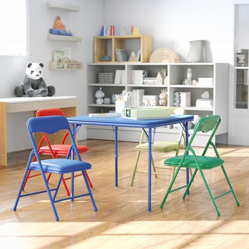 Kids 5-Piece Folding Activity Table and Chair Set for Playroom & Daycare
