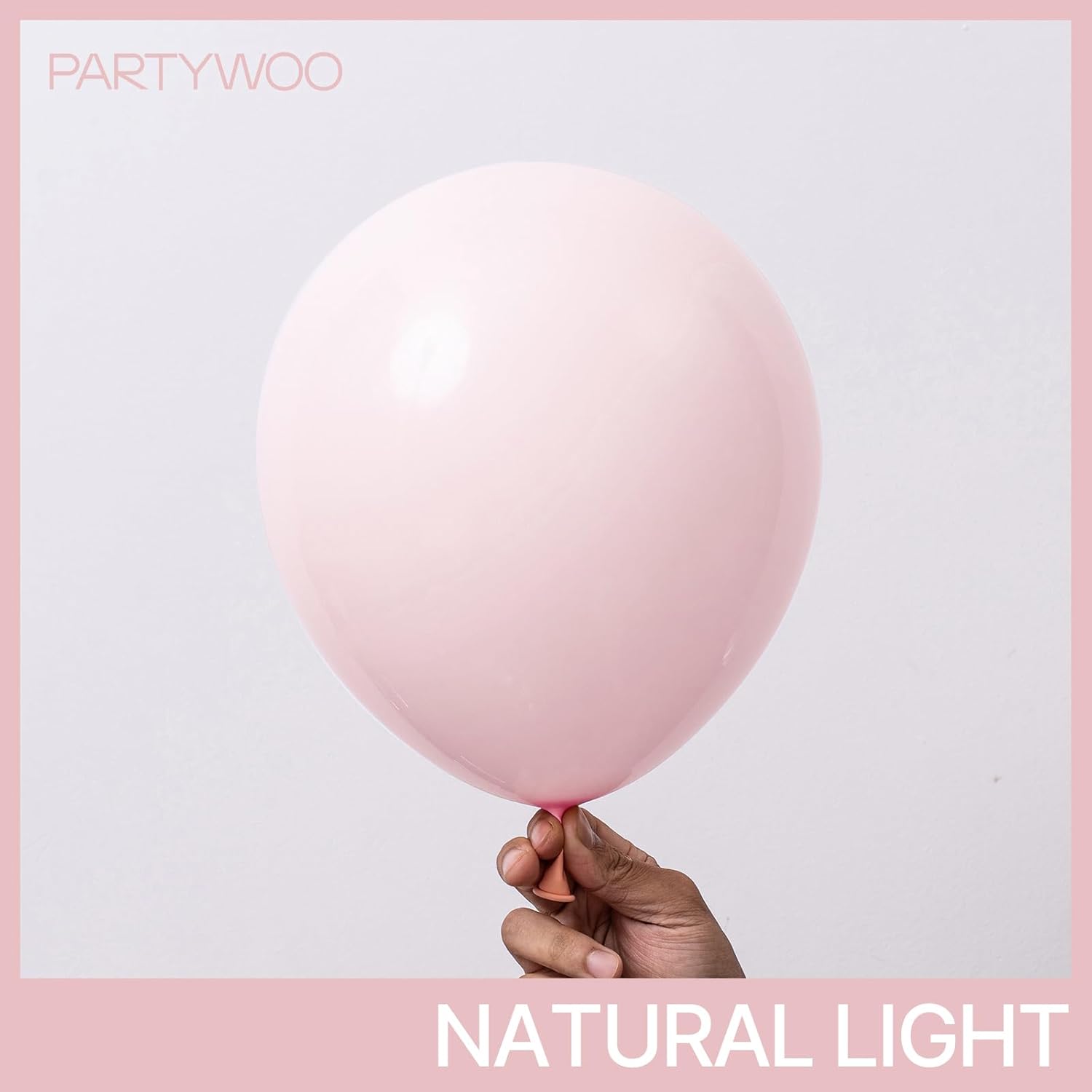 PartyWoo Pale Pink Balloon Arch Kit - 85pcs in 18", 12", 10", & 5" Sizes for Baby Showers & Parties