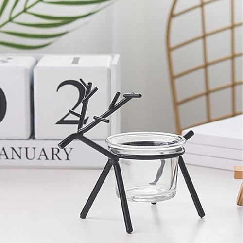 Cabilock Tealight Holder - Elegant Iron Deer Candle Stand for Desktop Decor | Perfect Gift Idea