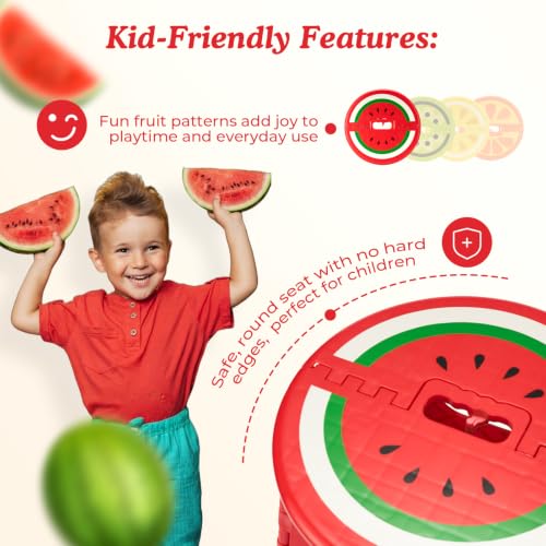 9-Inch Folding Step Stool for Kids - Non-Slip Collapsible Stool with Handle
