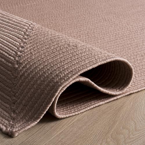 SAFAVIEH Braided Indoor/Outdoor Washable Runner Rug 2'3"x8', Peach