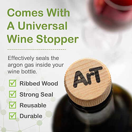 ArT Wine Preserver Gas Kit - 1 Pack for Red & White Wine Preservation, Keeps Wine Fresh Up to 30 Days