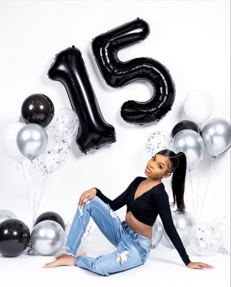 Number Balloons - Black 1 Balloon for Birthday Party | 40 Inch Large Decoration for 1st Birthday